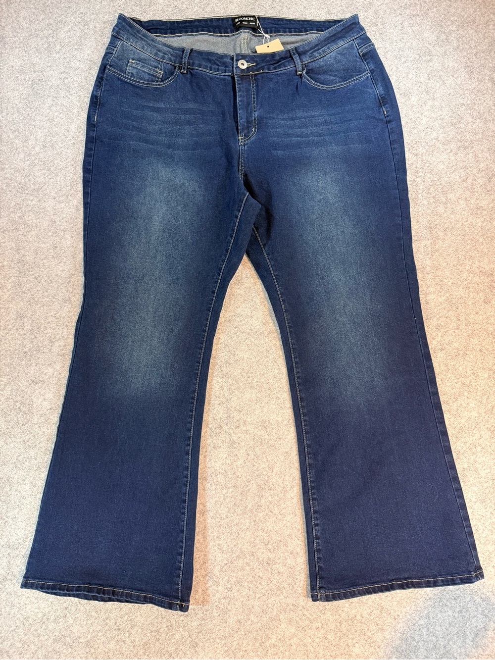 BloomChic Dark Wash Bootcut Jeans Plus Size 20 Stretch Mid Rise NWT